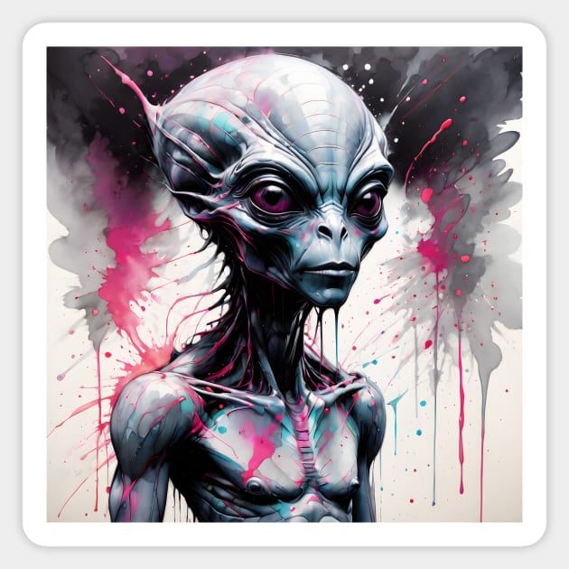 Alien Art Sticker by roswellboutique